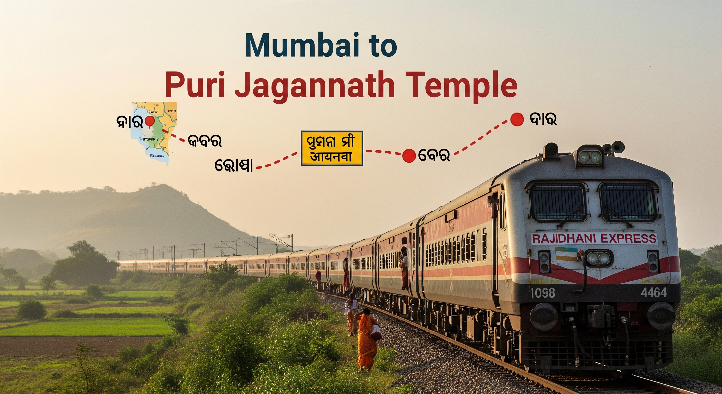 Reach Jagannath Puri from Mumbai by Train
